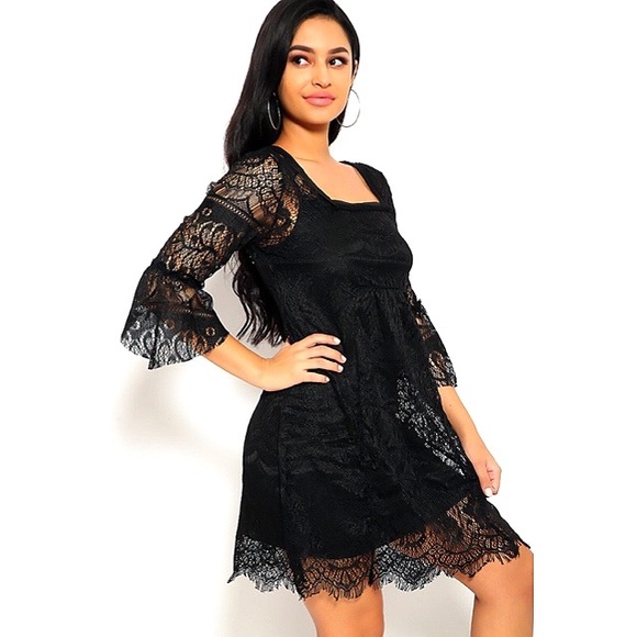 🖤 SIZE MEDIUM- BLACK CROCHET DRESS! 😍 - Picture 8 of 8